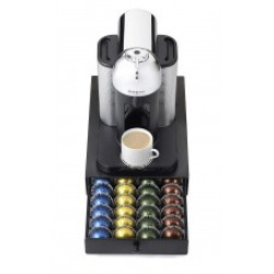 NIFTY Nespresso Store 40 Large or Small Pods Vertuoline Capsule Storage Drawer, Satin Black Finish